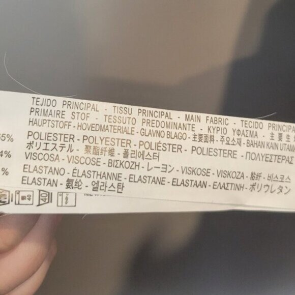 Zara | Button Front V Neck Sleeveless Key Hole Back Tweed Dress Gray - Picture 7 of 8